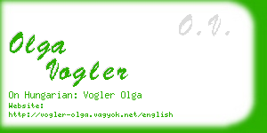 olga vogler business card